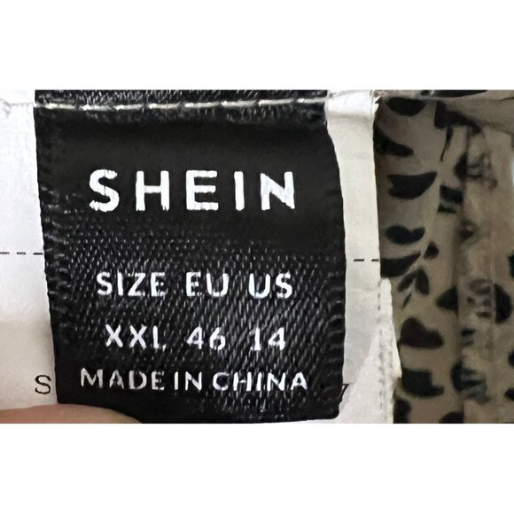 Shein Womens XXL Leopard Print V-Neck Blouse With Ruffle Sleeves Lightweight & S - Picture 4 of 4